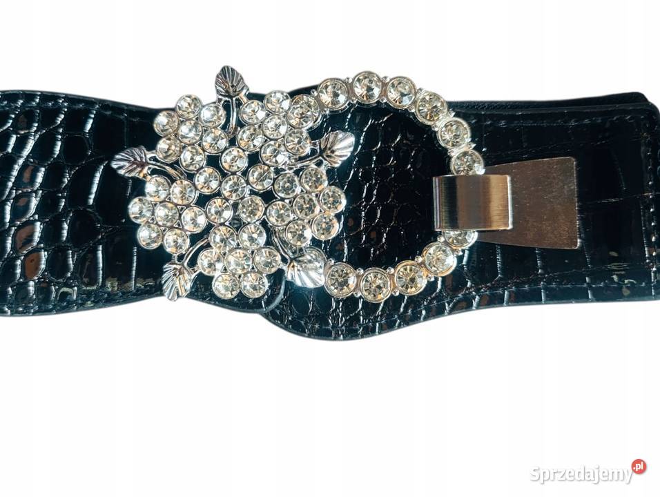 Pasek DamskiGUMA OZDOBNA BIŻUTERIA cekiny Pątnów