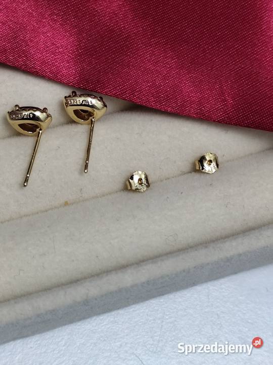 Kolczyki Pandora z głęboko czerwonym sercem Zgierz