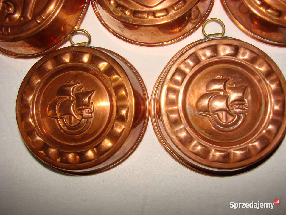stare szwedzkie miedziane foremki Pruszcz Gdański