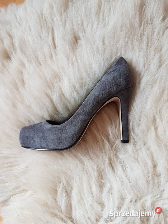 Asos Klasyczne szpilki szare Skóra naturalna Jasło