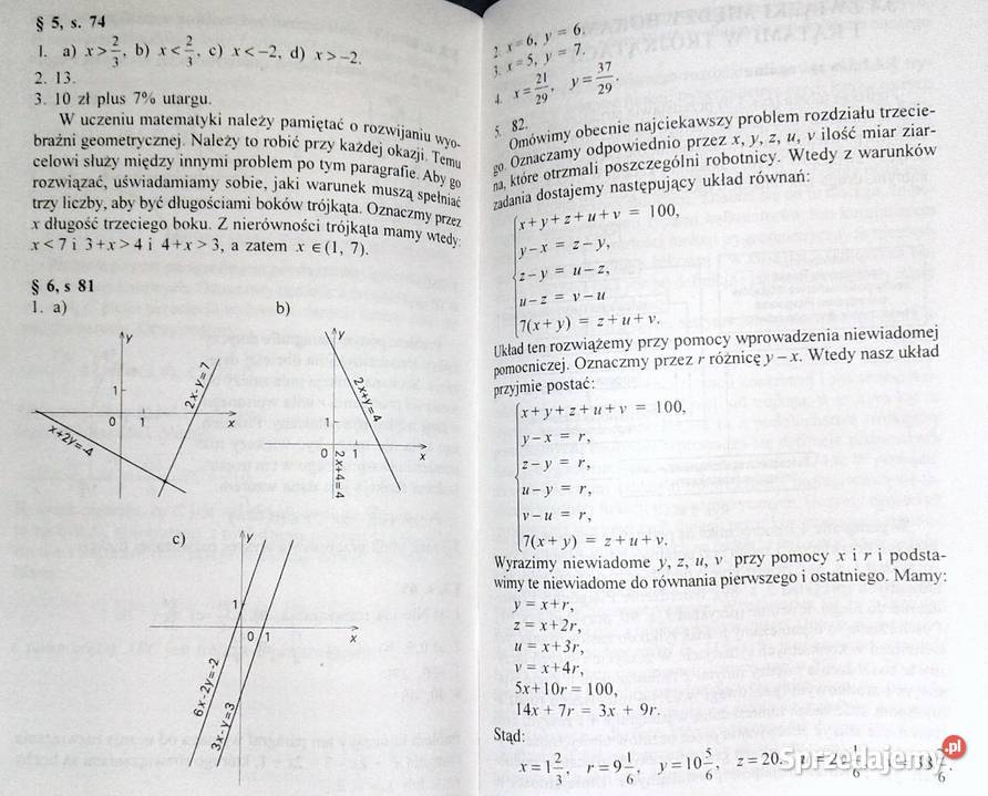 Matematyka 78 H Kąkol Z Powązka G Treliński Rok wydania 1995 sprzedam