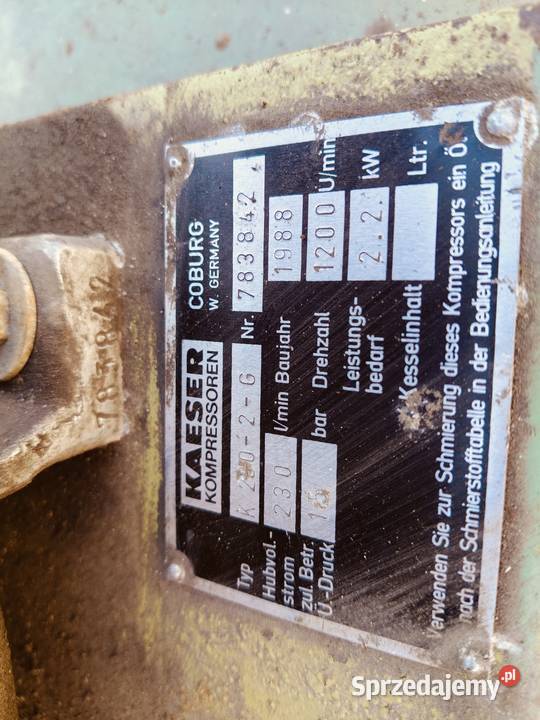 Duży niemiecki Kompresor keaser 2 tłoki 200 Kompresory Sandomierz sprzedam