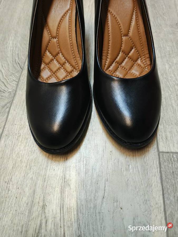 42 Czarne mega wygodne czółenka wieczorowe NOWE Kraków