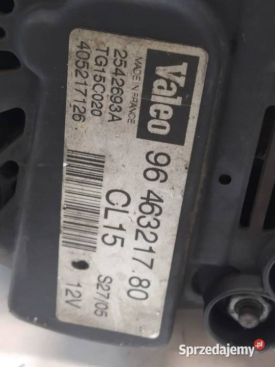 ALTERNATOR 9646321780 16 HDI Citroen Xsara