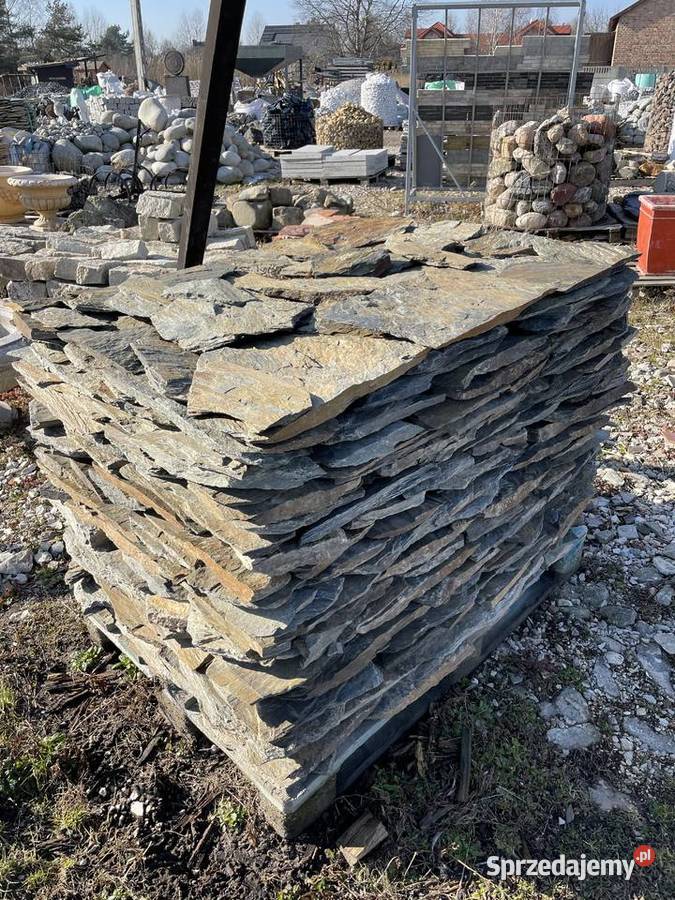 ŁUPEK SZAROGŁAZOWY Kamień na Elewację do Ogrodu Warszawa
