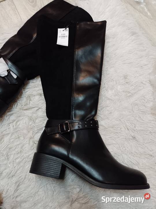 42 Czarne zdobione Kozaki oficerki biznesowe z Kraków