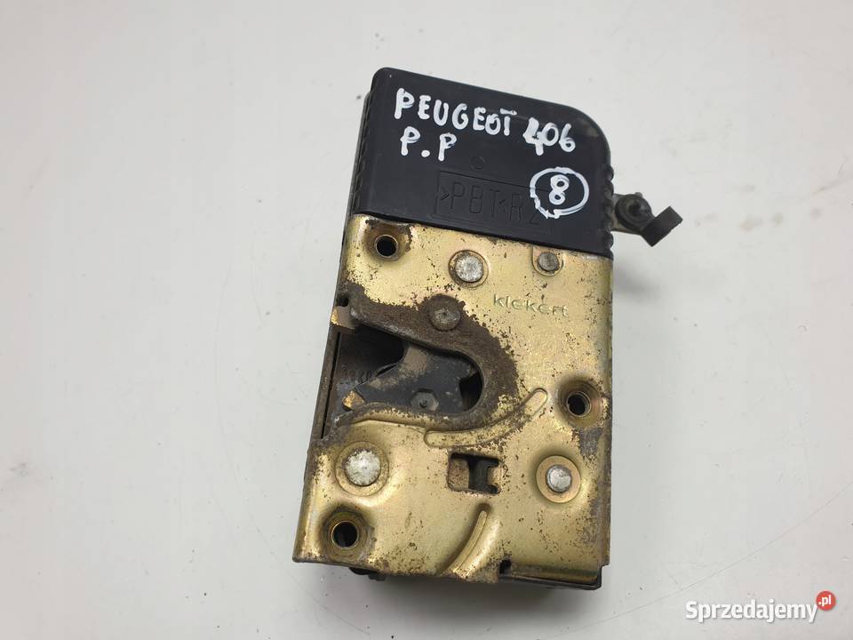 ZAMEK DRZWI prawy Peugeot 406 PRZÓD PASAŻERA Rudka