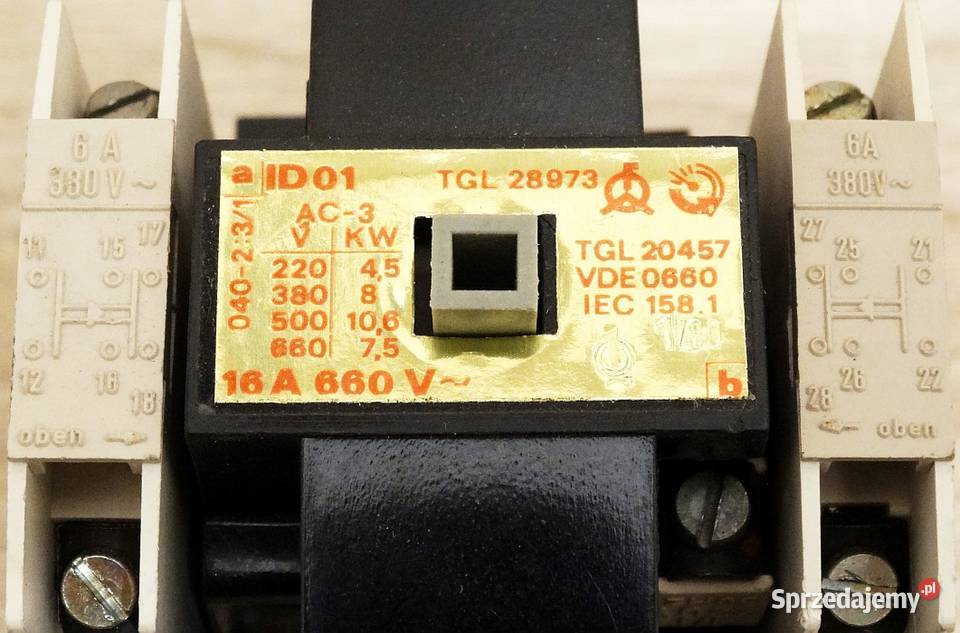Stycznik mocy ID 01 firmy EAW 16 A 660 V 50 Hz z śląskie Gliwice sprzedam