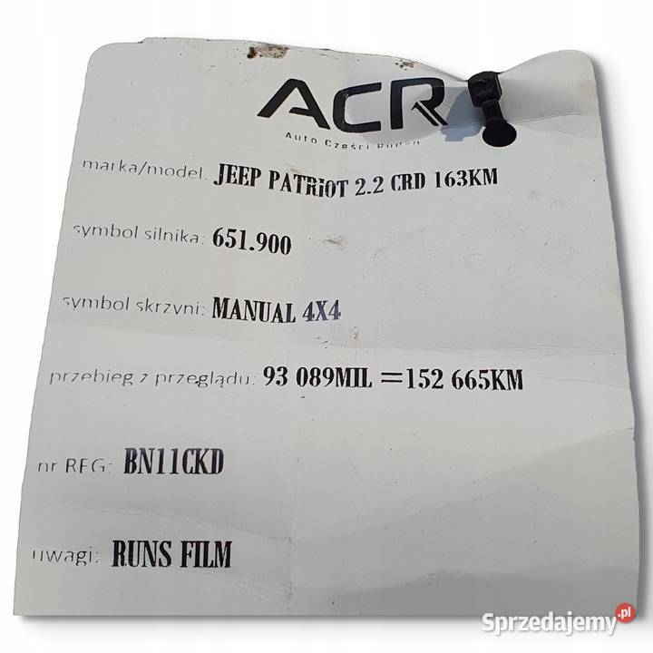 ALTERNATOR Jeep Compass 22 CRD valeo ORYGINAŁ osobowe Chełm sprzedam