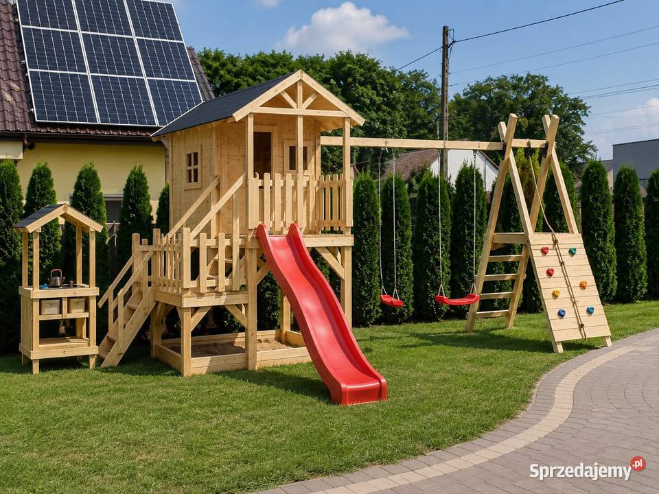 Domek drewniany plac zabaw dzieci Rzeszów