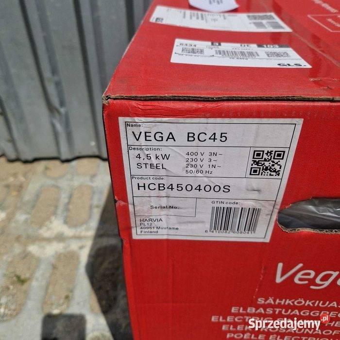 piec do sauny HARVIA model VEGA BC45 moc 45 KW Zielona Góra