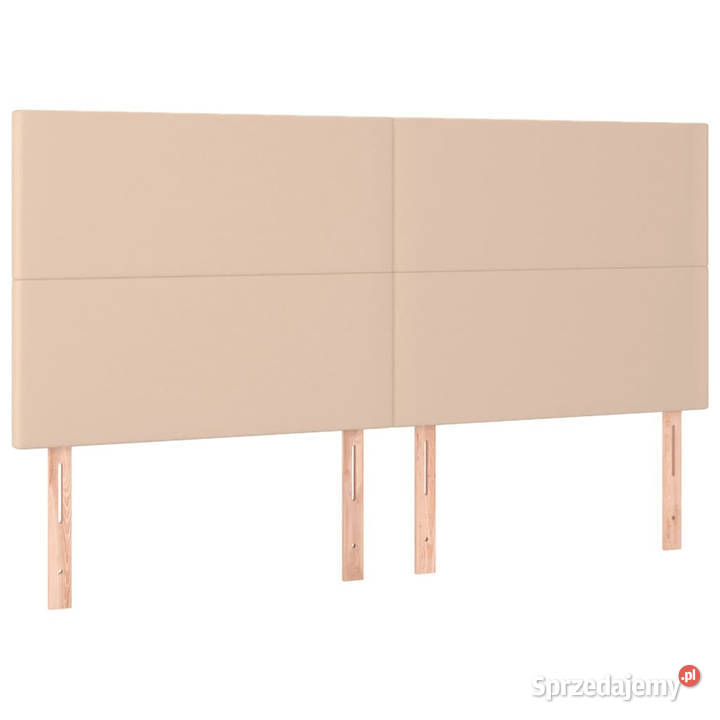 Łóżko kontynentalne materac i LED cappuccino 128cm
