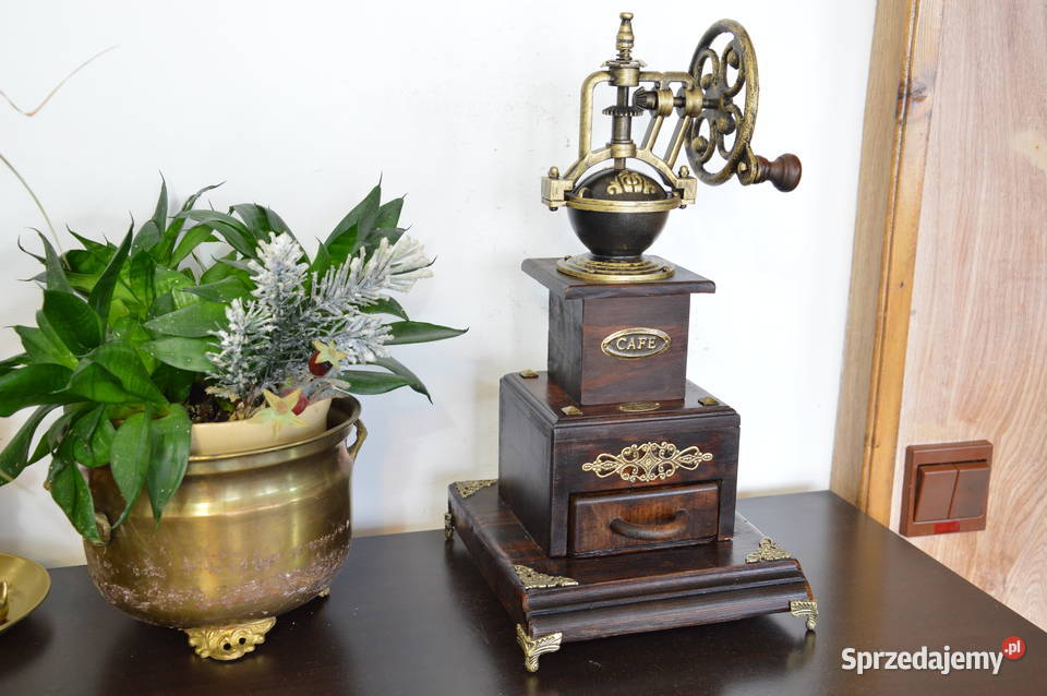 dębowy duży MŁYNEK do kawy niemiecki b stary Jastrzębie-Zdrój