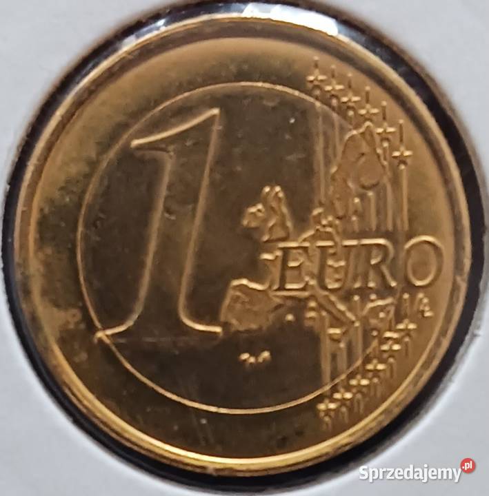 1 Euro Monako 2001 r pokryte złotem rzadkość Konin