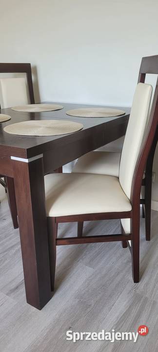 Stół rozkladany z krzeslami 90cm