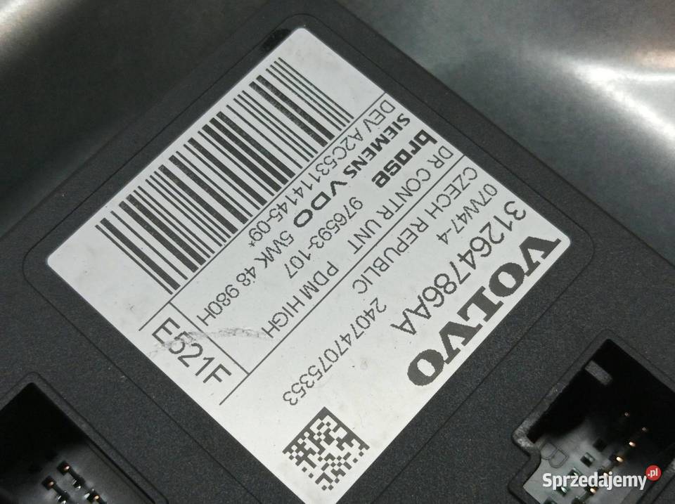 MECHANIZM SZYBY PRAWY PRZÓD 30753144 Volvo V50 I Rok produkcji 2008