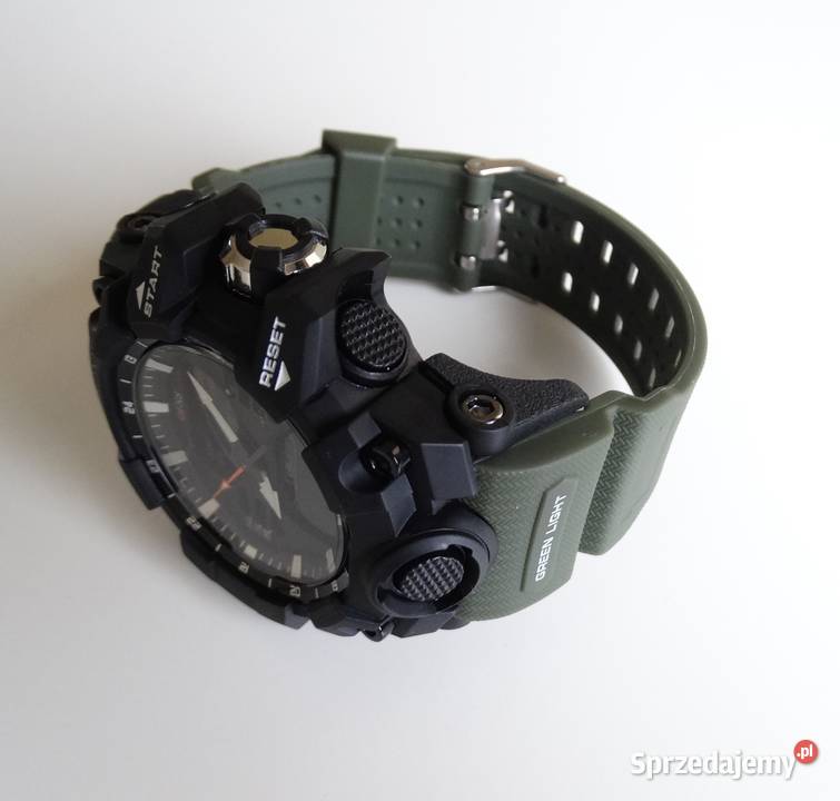 Zegarek męski sportowy duży wojskowy zielony Zegarki sprzedam