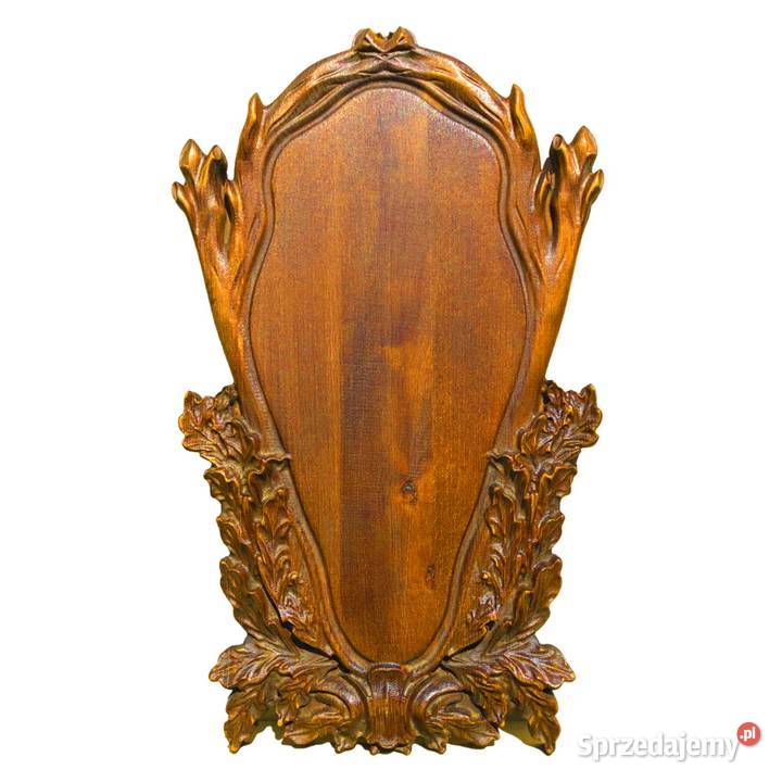 K145R Rzeźbiona deska pod jelenia byka dąb Szczekociny