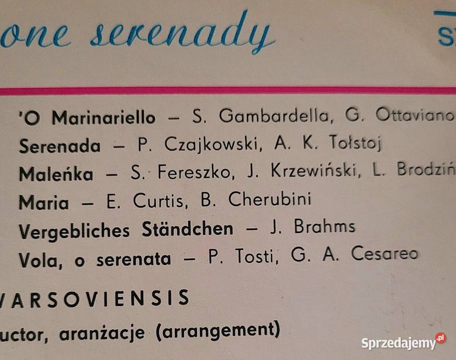 Paulos Raptis Ulubione Serenady płyta winylowa w płyta winylowa Chełmno