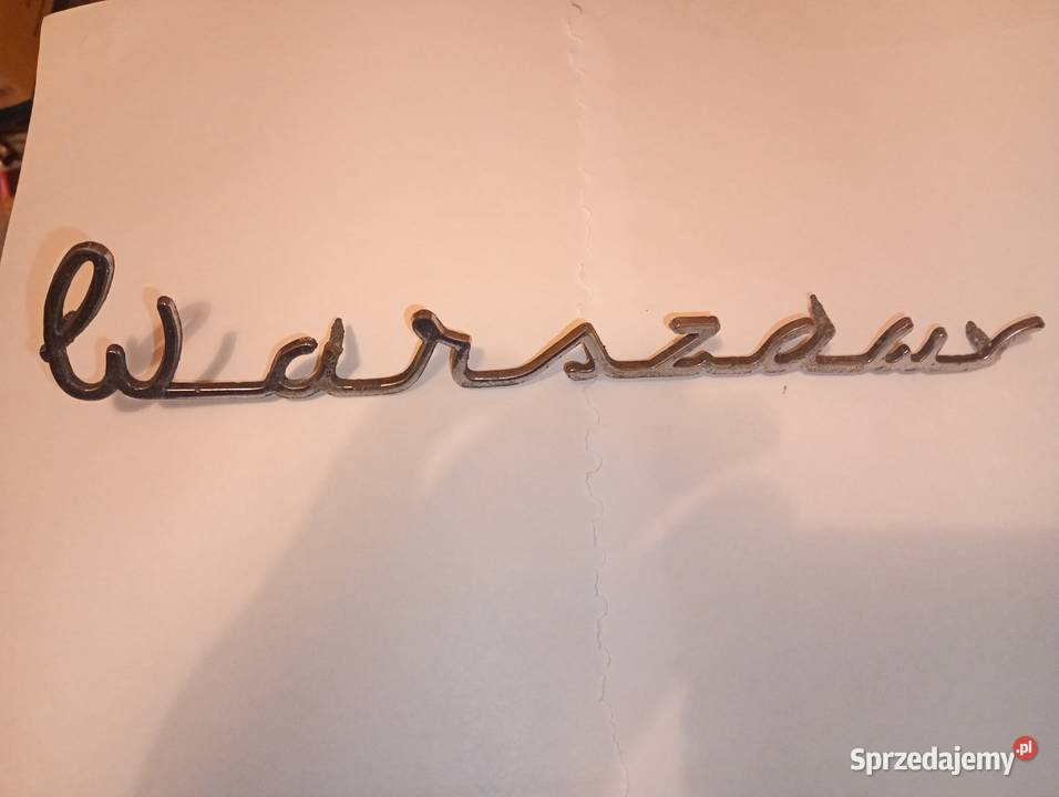 Orginał znaczek metalowy samochodu Warszawa Wrocław