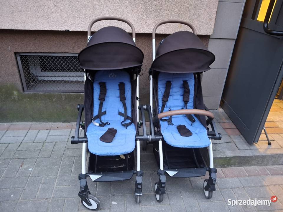 Wózek bliźniąt connect 2 magnetyczny niebieski Poznań