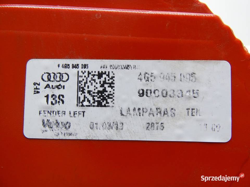 LAMPA LEWA LEWY TYŁ TYLNA W BŁOTNIK 4G5945095