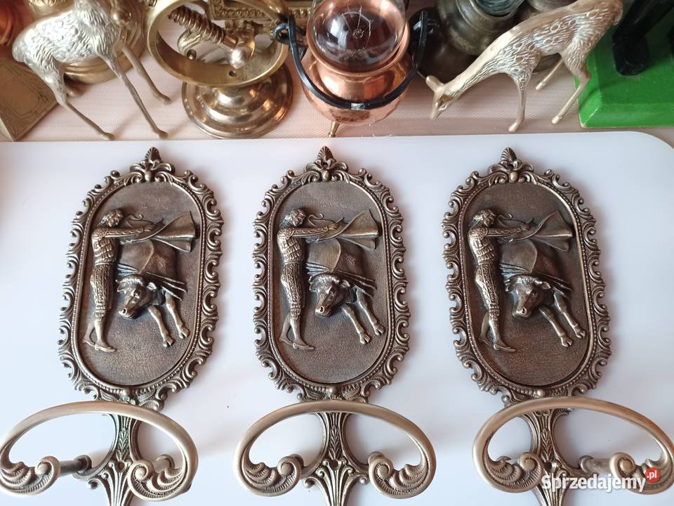 Piękny wieszak mosiężny Poznań