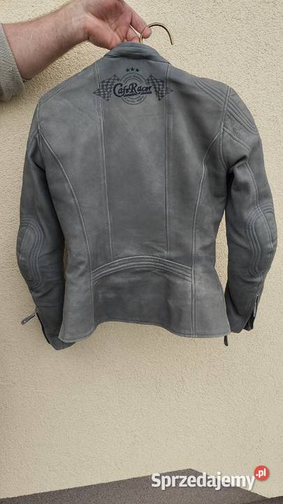 Skórzana kurtka na mator marki Cafe Racer Bez wzoru Kluczewsko