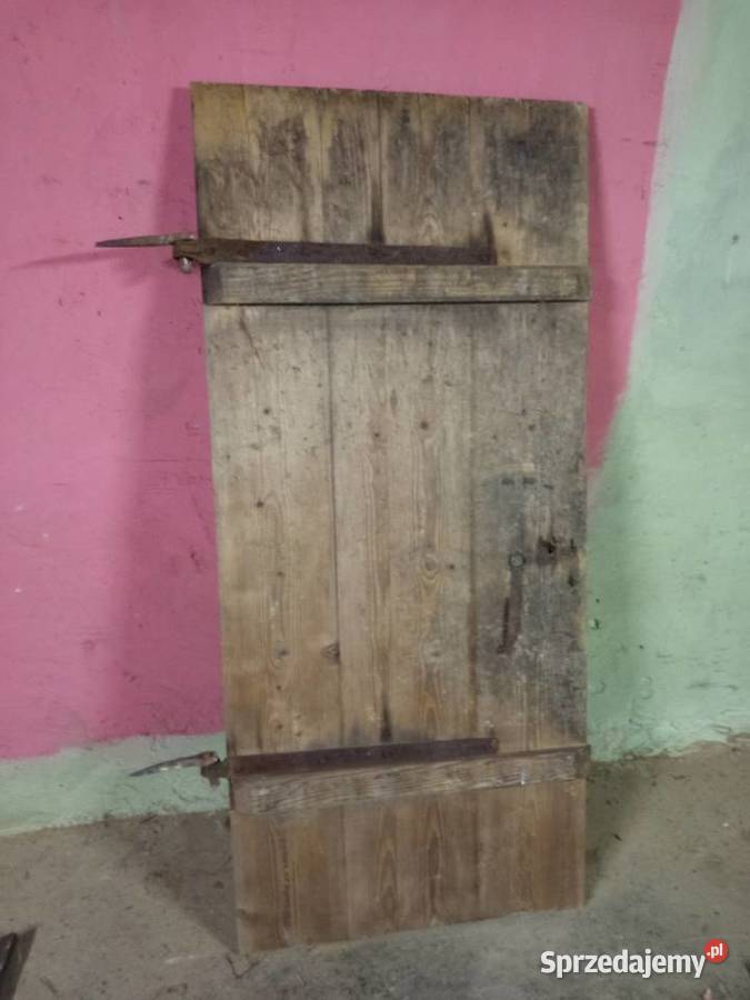 Stare dzwi drewniane kompletne stan Kielce