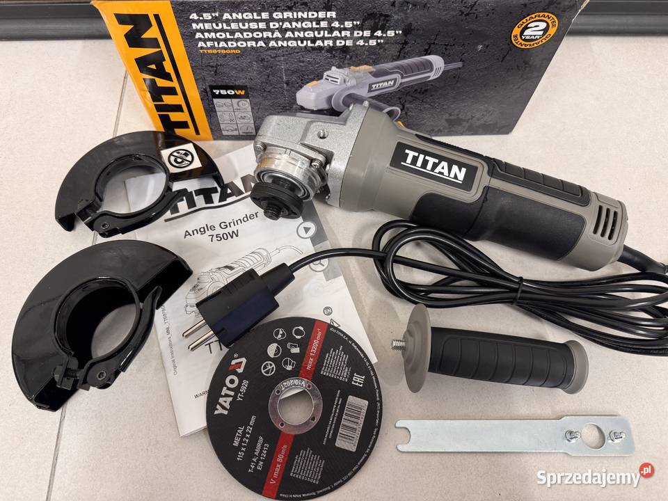 Szlifierka kątowa Titan 750W TTB878GRD 2025r Lesieniec