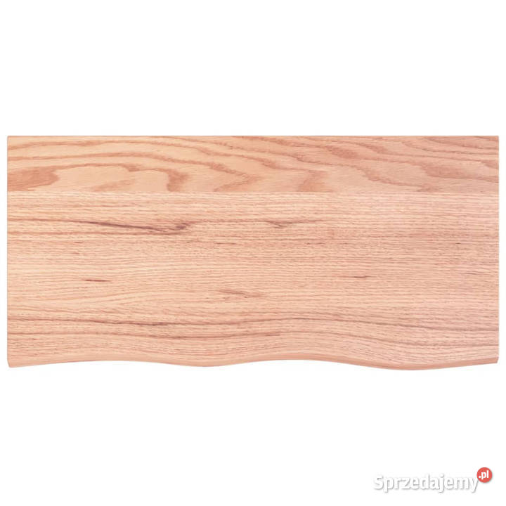 Blat do stołu jasnobrązowy 100x50x24 lite drewno