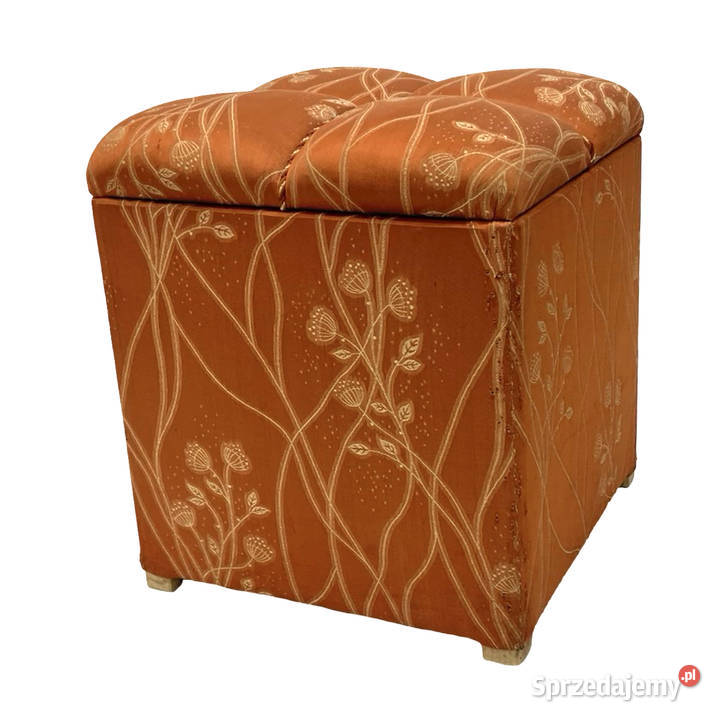 Art Deco pufa tapicerowana ze schowkiem Niemcy Warszawa