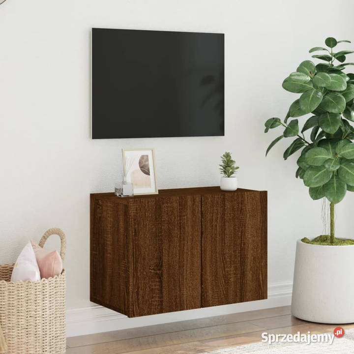Ścienna szafka TV brązowy dąb 60x30x41 WM836950 Warszawa