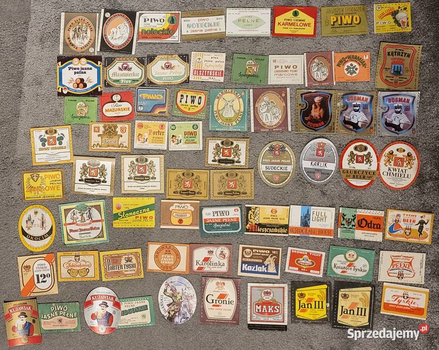 Etykiety piwne zestaw 569 etykiet polskie Ząbki sprzedam
