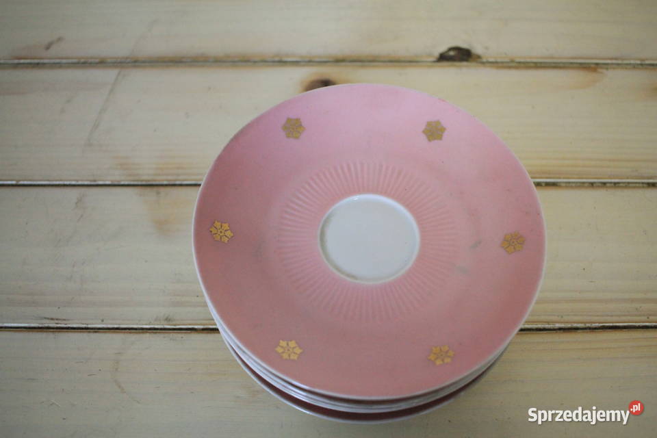 Talerzyki porcelana Ćmielów 6 sztuk Pszczyna