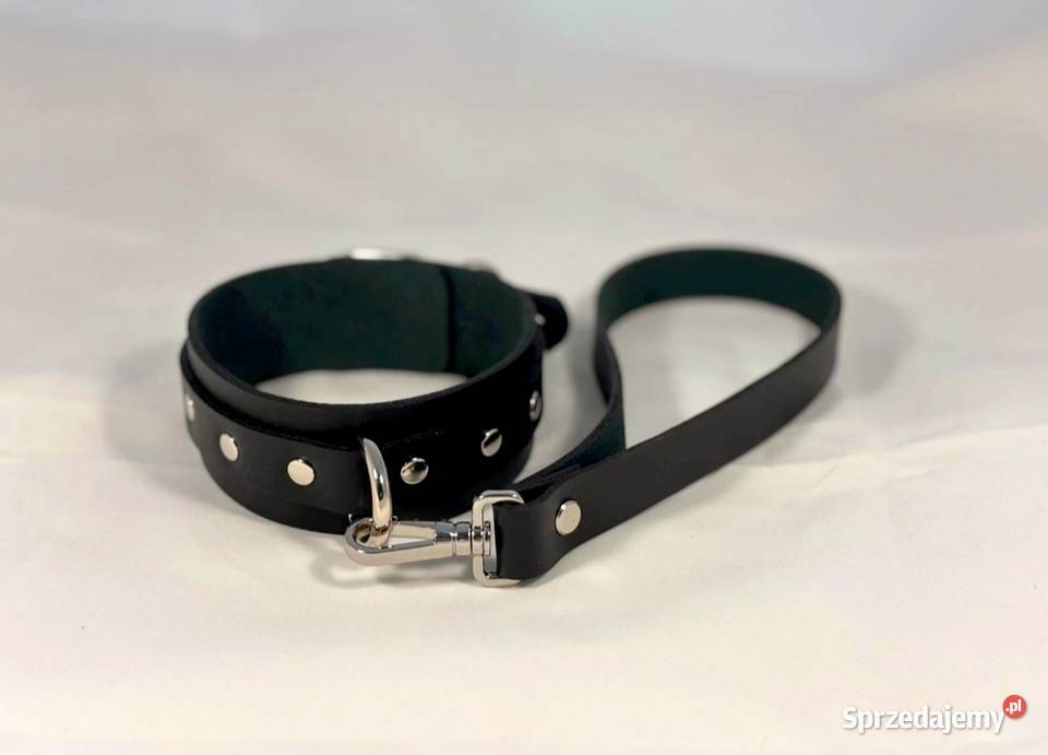Choker z uchwytem skóra naturalna Katowice