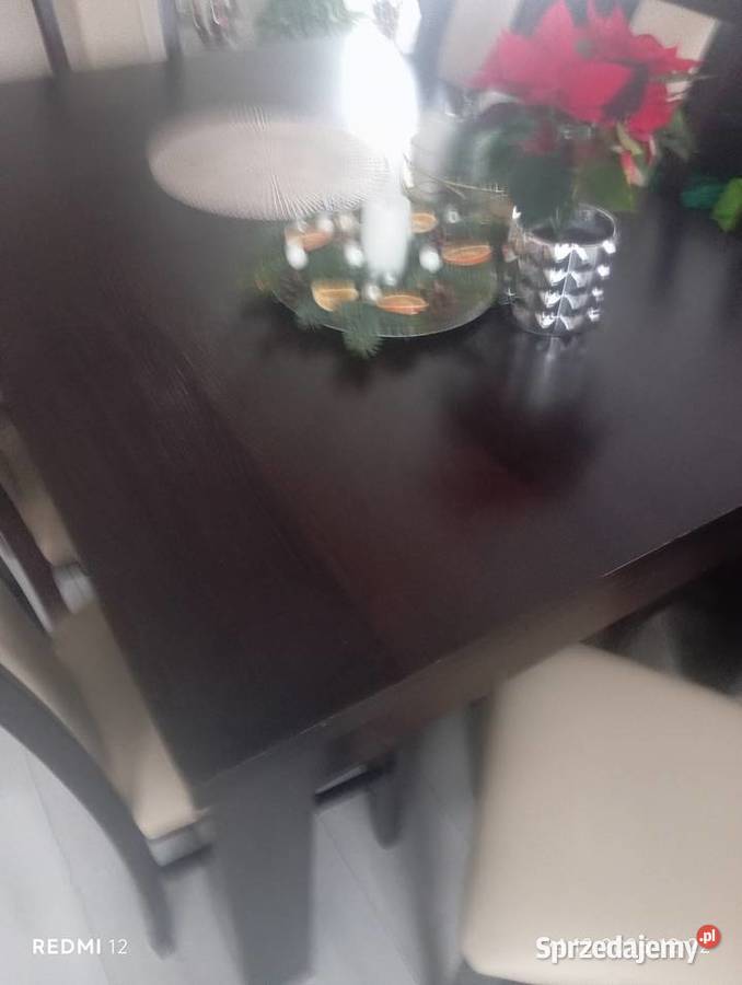 Sprzedam stół8 krzeseł 110cm Łęczyca