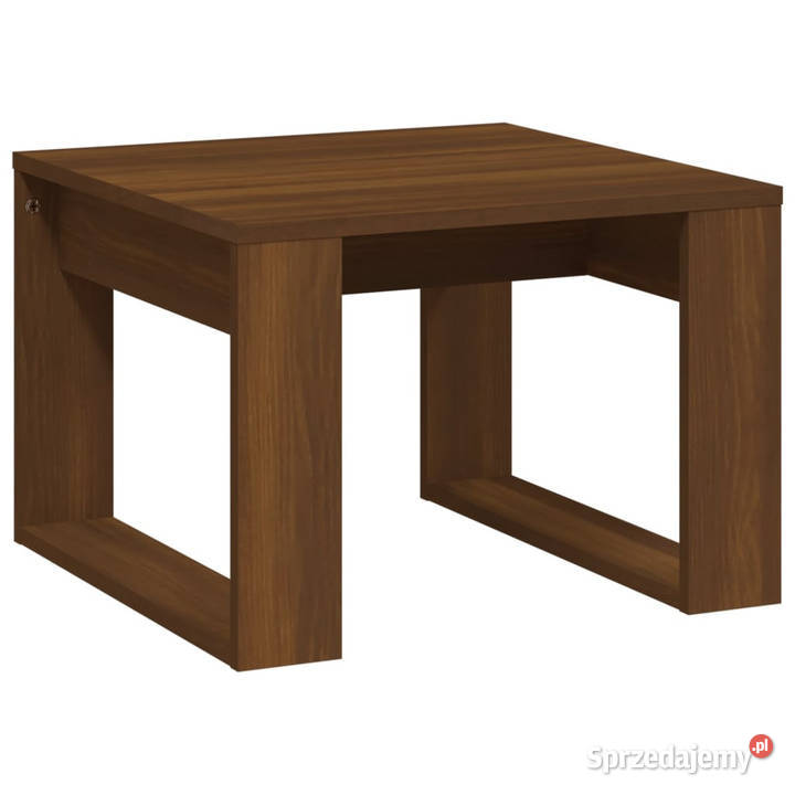 Stolik boczny brązowy dąb 50x50x35 materiał Stoły Warszawa