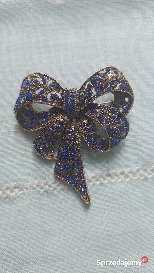 Broszka kokarda Przepiękna duża 57x62 Rybnik