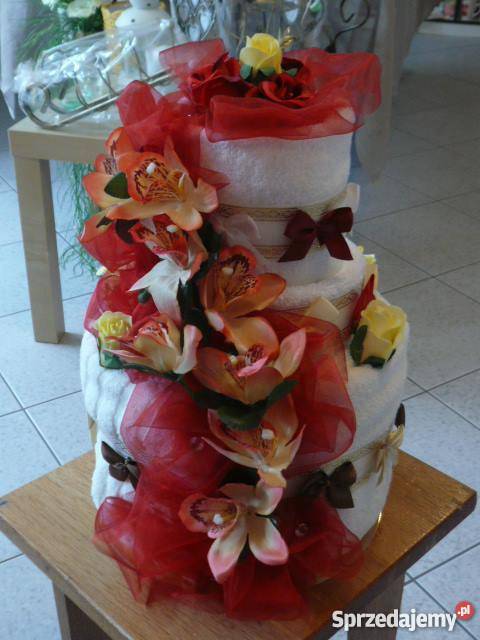 Torty z ręczników na ślub rocznicę urodziny sprzedam