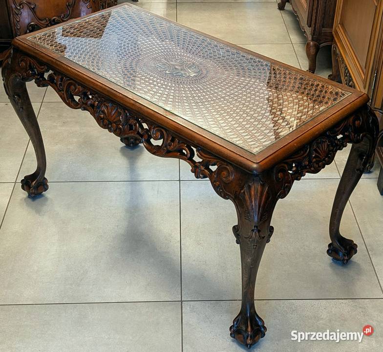 Wspaniały dębowy stolik na łapach sklep Dąbrowa Meble Dąbrowa Górnicza