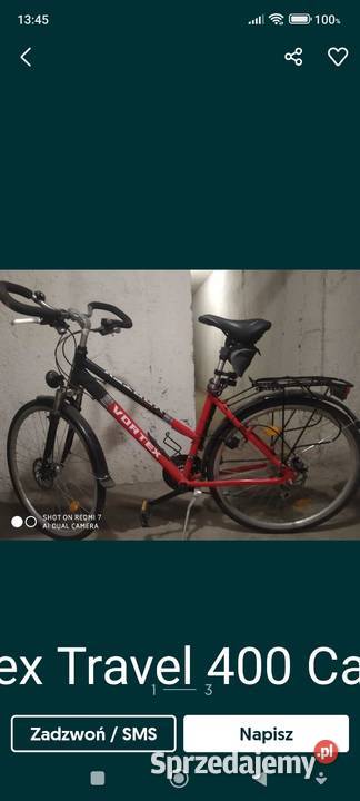 Skradziono rower Vortex Travel 400. Koła 28