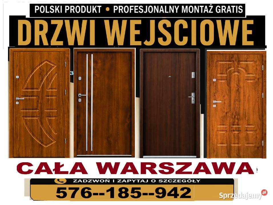 Drzwi wejściowe zewnętrzne z montażem tanio mazowieckie Warszawa