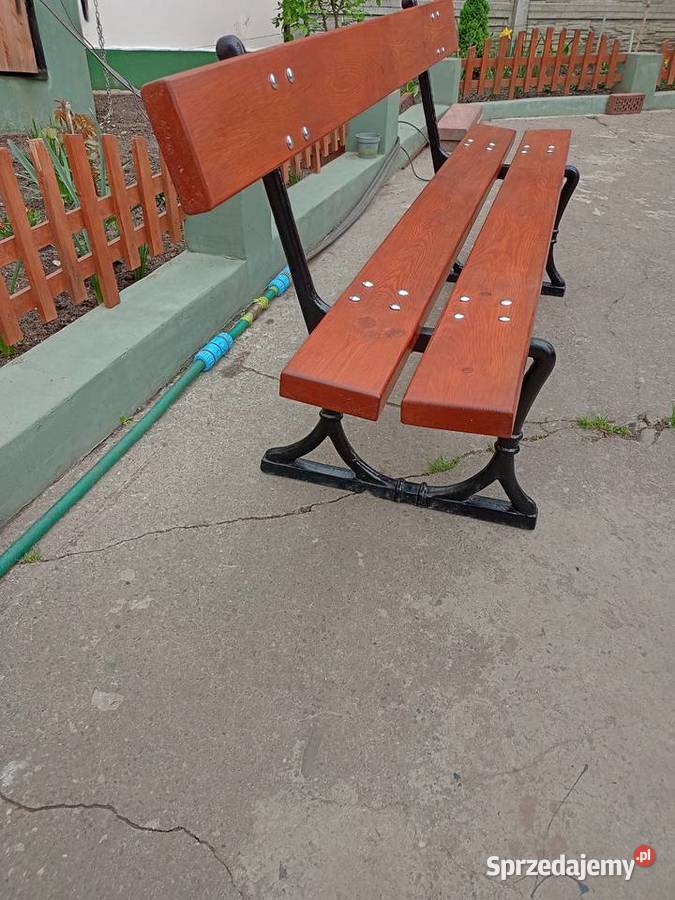 Ławka ogrodowa parkowa nao odlewach żeliwnych małopolskie Chrzanów sprzedam