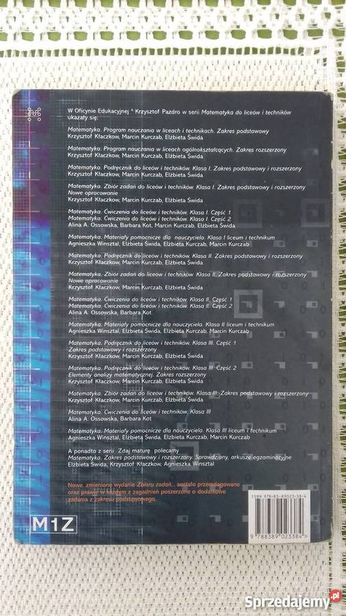 Matematyka liceum technikum podręcznik Małkinia Górna