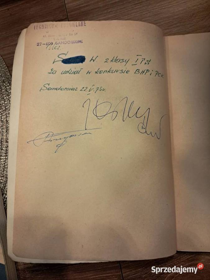 książka z 1974r z dedykacją majster we własnym Sandomierz sprzedam