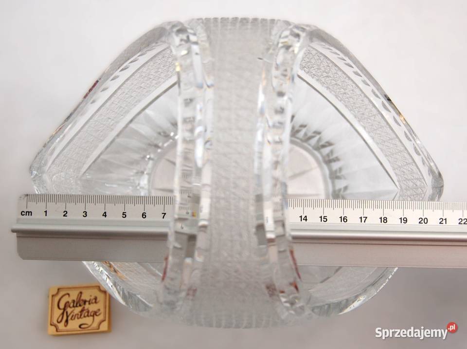Miska kryształowa koszyk kryształ szlifowany PRL lubelskie Lublin