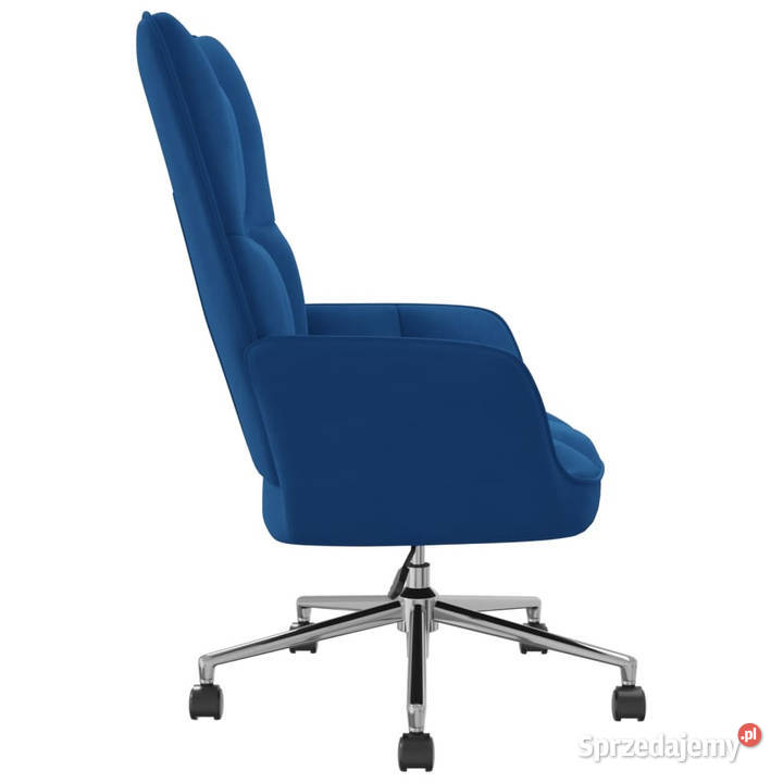 Fotel niebieski obity aksamitem WM328171 Warszawa