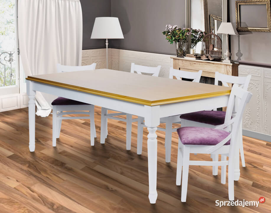 Stół Dębowy PAOLO 6 krzeseł HELENA Warszawa