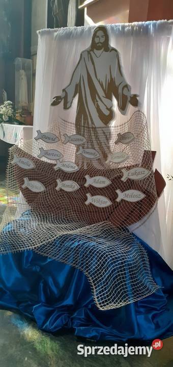 Postać Pana Jezusa Pierwsza Komunia wieniec Dobrzyca